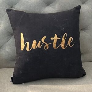Society6 Black & Gold "Hustle" Pillow